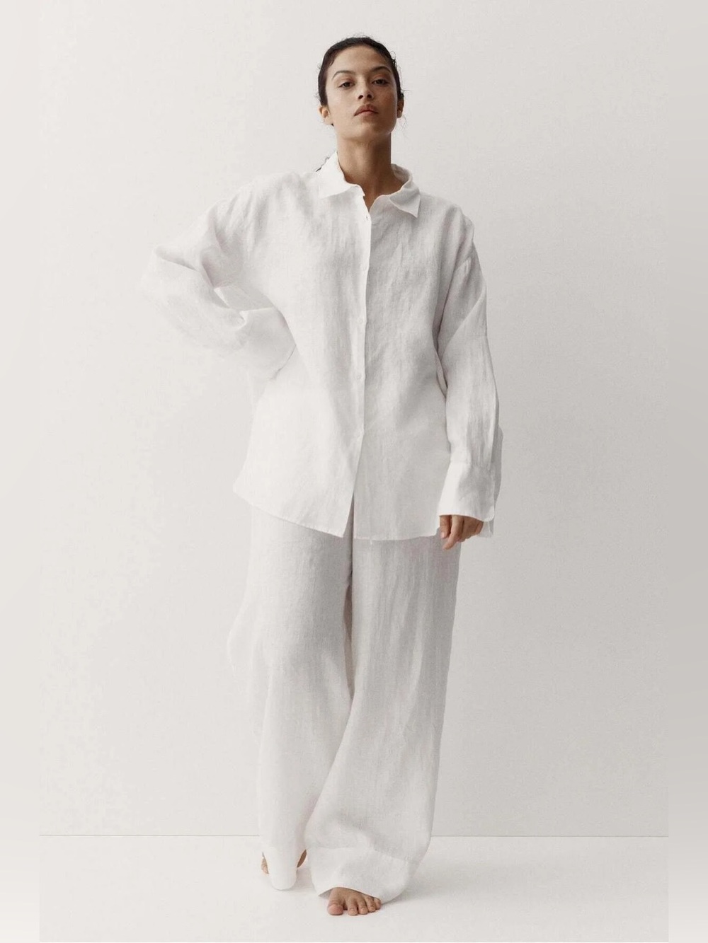 H&M Airy White Linen Set - M BNWT